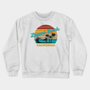 Laguna Beach California Retro Vintage Sunset Graphic Design Crewneck Sweatshirt